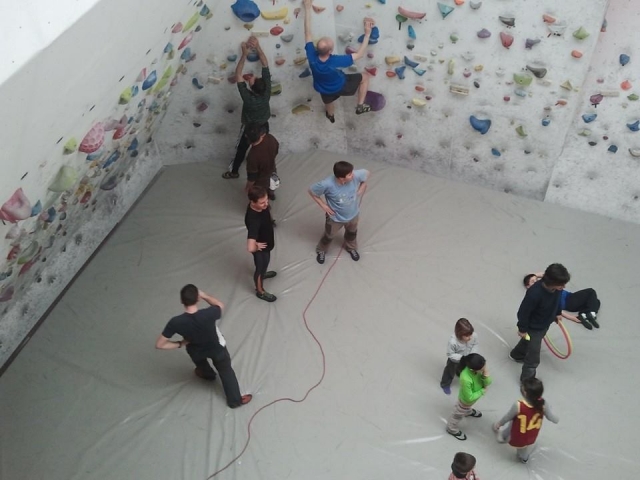  View from the top of our climbing wall 